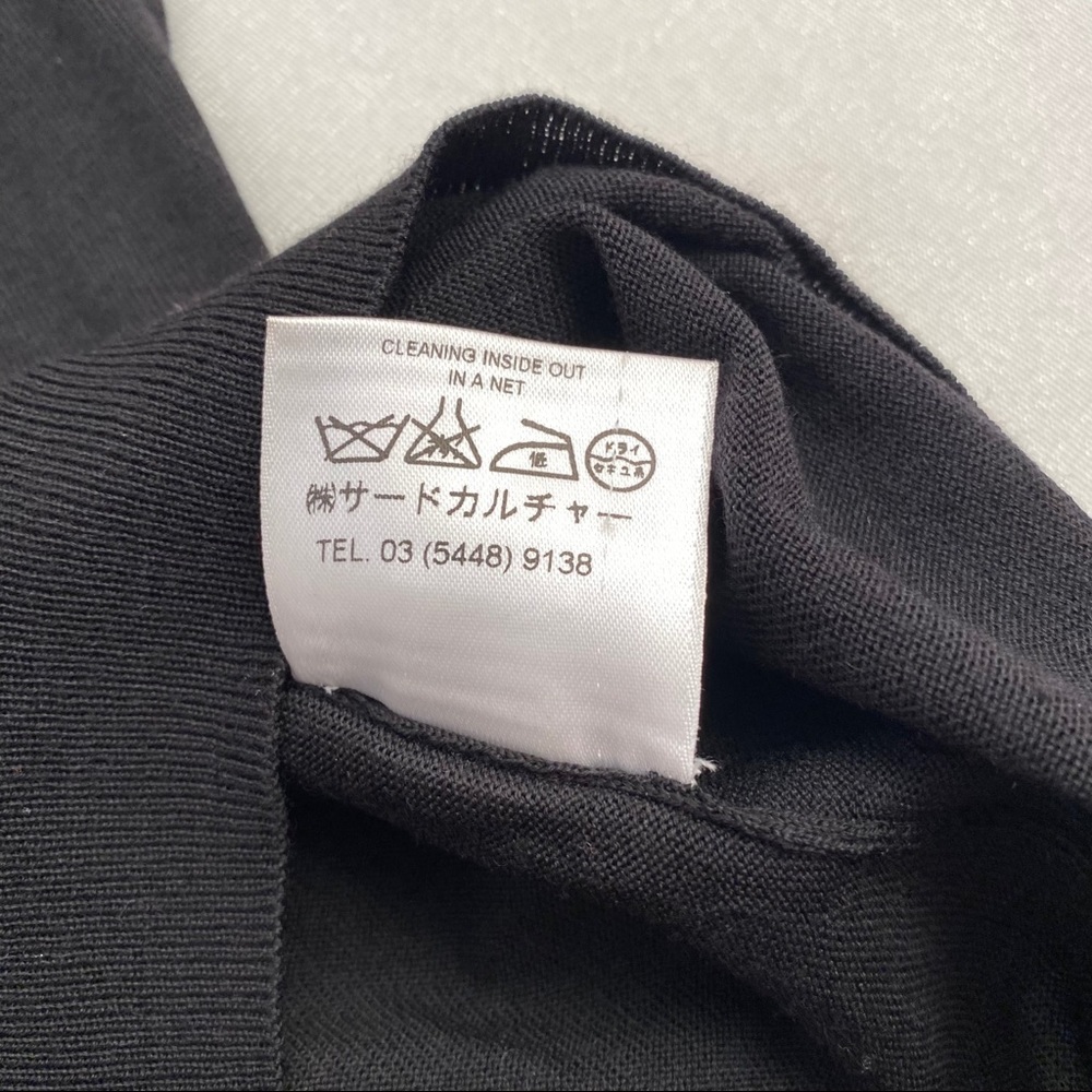 Givenchy Paris Black Wool Split Sleeve Sweater S - image 7